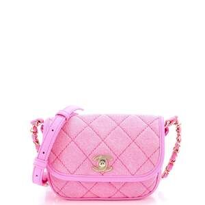 Chanel Flap Messenger Bag Quilted Denim #246399C34B